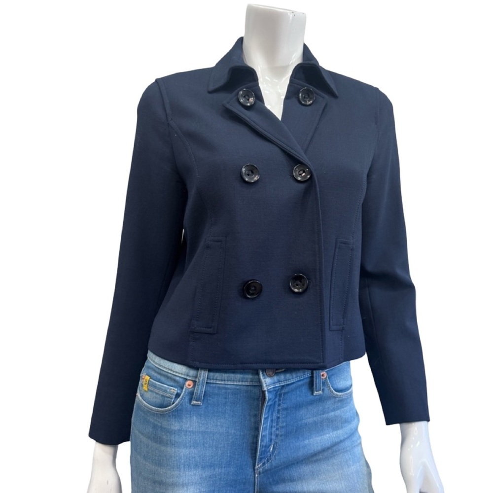 Worth Navy Double Breasted Blazer Tailored Jacket Size 4